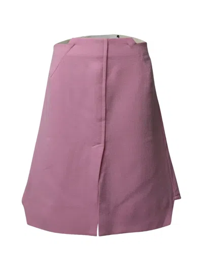 Pre-owned Rm By Roland Mouret Hagen Wool Skirt In Pink