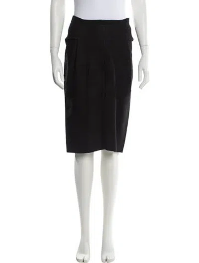 Pre-owned Rm By Roland Mouret Linen Knee-length Skirt In Black