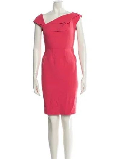 Pre-owned Rm By Roland Mouret One-shoulder Mini Dress In Red