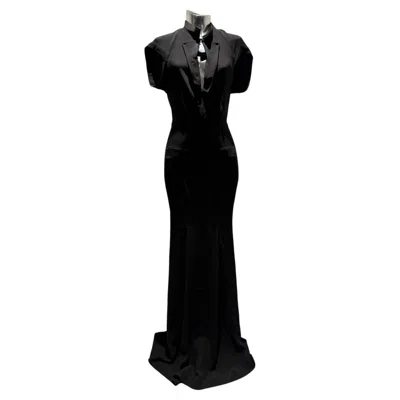 Pre-owned Rm By Roland Mouret Pre-fall 2008 High Neck Black & Pink Dress
