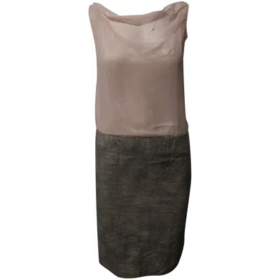 Rm By Roland Mouret Roland Mouret Cowl Dress In Pink Chiffon In Black