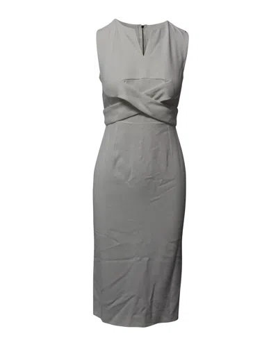 Rm By Roland Mouret Roland Mouret Crisscross Detail Sleeveless Dress In White Viscose