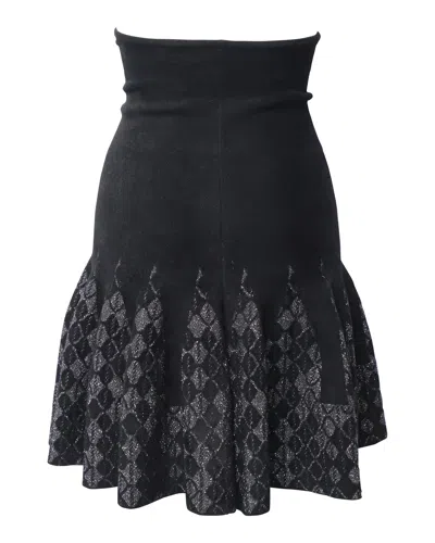 Rm By Roland Mouret Roland Mouret Fluted Godet Skirt In Black Viscose