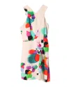 Rm By Roland Mouret Roland Mouret Halter Mini Sheath Dress In Cream Print Viscose In White