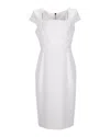Rm By Roland Mouret Roland Mouret Jeddler Square-neck Crepe Sheath Dress In White Polyester In White