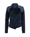 Rm By Roland Mouret Roland Mouret Mensa Jacket In Navy Blue Viscose In Blue
