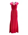 Rm By Roland Mouret Roland Mouret Square-neck Cut-out Back Evening Dress In Pink Viscose In Pink