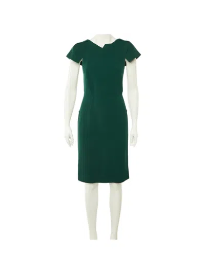 Pre-owned Rm By Roland Mouret Sheath Mini Dress In Green