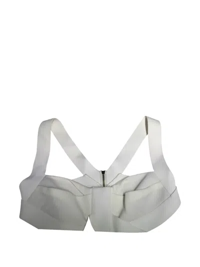 Pre-owned Rm By Roland Mouret Skeleton Structured Dress In White