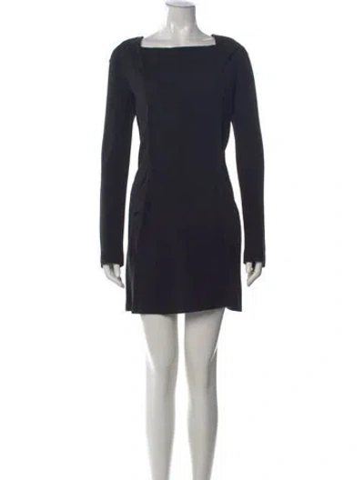 Pre-owned Rm By Roland Mouret Square Neckline Mini Dress In Black