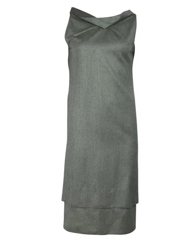 Rm By Roland Mouret Wool Mid Length Dress In Grey