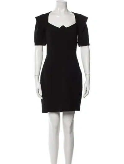 Pre-owned Rm By Roland Mouret Wool Mini Dress In Black