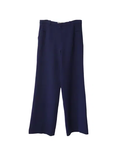 Pre-owned Rm By Roland Mouret Wool Pleated Trousers In Blue