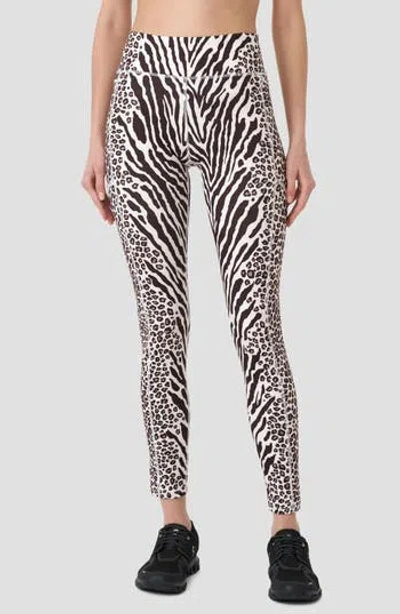 Rm Rebecca Minkoff Animal Print High Waist Pocket Ankle Leggings In Multi