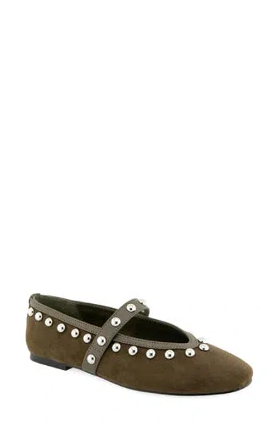 Rm Rebecca Minkoff Bailey Studded Mary Jane Flat In Green