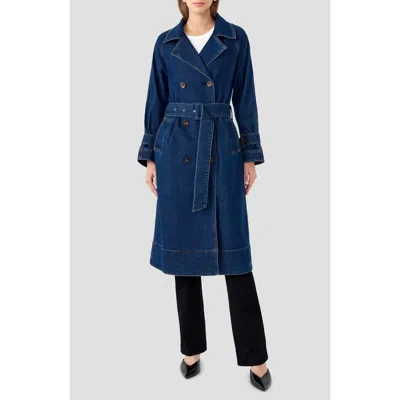 Rm Rebecca Minkoff Belted Denim Trench Coat