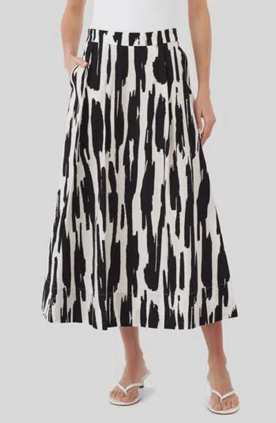 Rm Rebecca Minkoff Cotton Print Midi Skirt