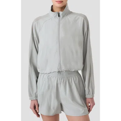Rm Rebecca Minkoff Crop Track Jacket In Gray