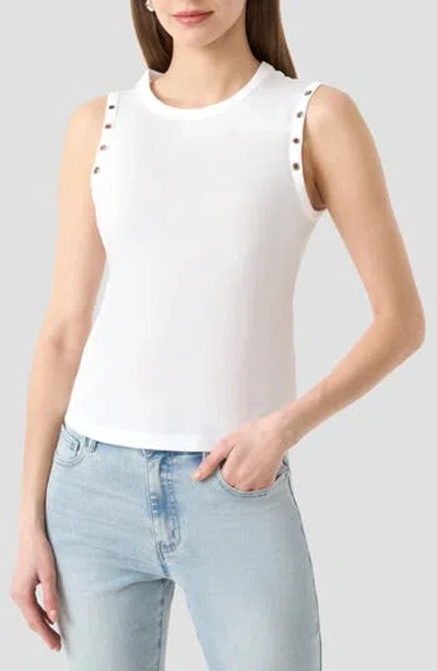 Rm Rebecca Minkoff Grommet Tank In White