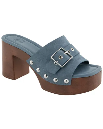 Rm Rebecca Minkoff Jade Wood Heel Sandal In Blue