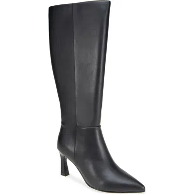 Rm Rebecca Minkoff Kyla Croc Embossed Faux Leather Tall Boot In Black