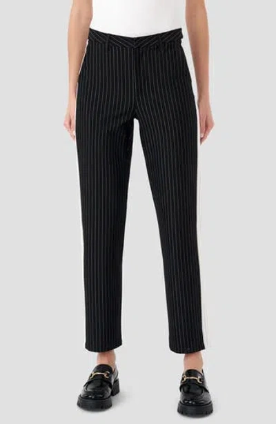 Rm Rebecca Minkoff Pinstripe Pants In Black