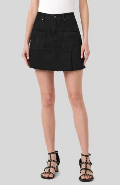Rm Rebecca Minkoff Raw Hem Denim Skirt In Black