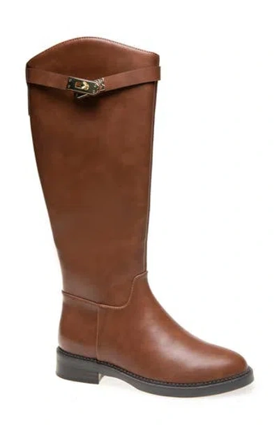 Rm Rebecca Minkoff Stacy Riding Boot In Cognac Pu
