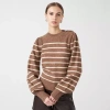 Rm Rebecca Minkoff Womens Crew Neck Long Sleeve Pullover Sweater In Neutral