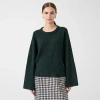 Rm Rebecca Minkoff Womens Crew Neck Long Sleeve Pullover Sweater In Green