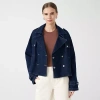 Rm Rebecca Minkoff Womens Denim Lightweight Trench Jacket In Blue