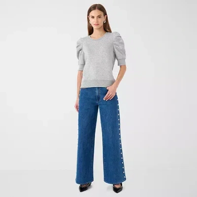 Rm Rebecca Minkoff Womens High Rise Wide Leg Jean In Blue