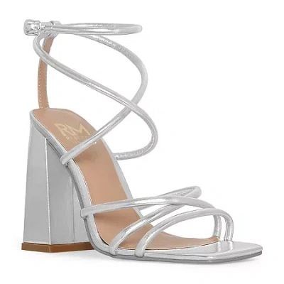 Rm Rebecca Minkoff Womens Jamie Heeled Sandals In Silver