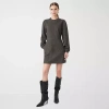 Rm Rebecca Minkoff Womens Long Sleeve Midi Shift Dress In Gray