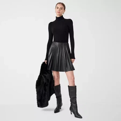 Rm Rebecca Minkoff Womens Mini Flared Skirt In Black