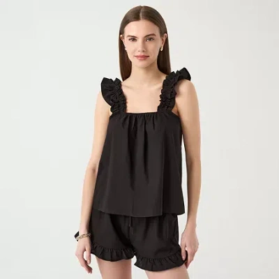 Rm Rebecca Minkoff Womens Short Sleeve Blouse In Black
