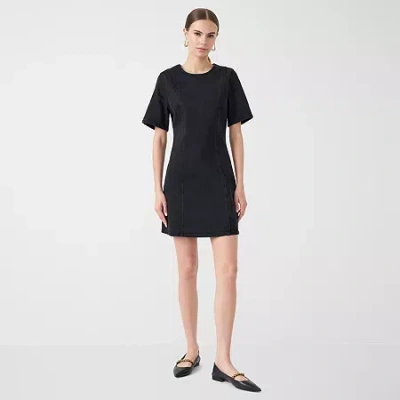Rm Rebecca Minkoff Womens Short Sleeve Shift Dress In Blue