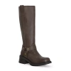 Rm Rebecca Minkoff Womens Sona Stacked Heel Motorcycle Boots In Brown