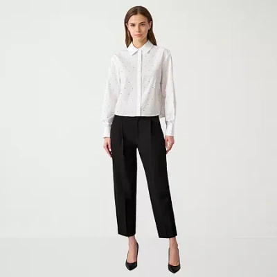 Rm Rebecca Minkoff Womens Tapered High Rise Ankle Pant In Black