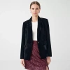 Rm Rebecca Minkoff Womens Velvet Blazer In Black