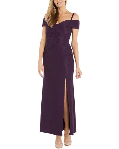 Rm Richards Pleated Glitter Gown