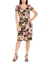 R & M Richards Petite Floral-print Short-sleeve Dress