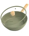 Römertopf 10in Nonstick Deep Skillet In Green