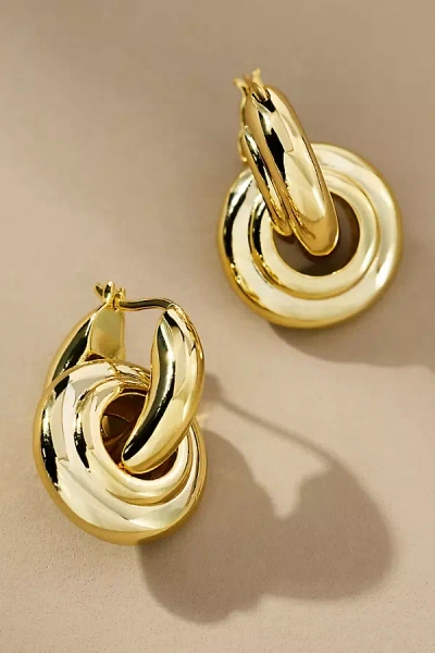 Rmn Paloma Interlock Huggie Hoop Earrings In Gold