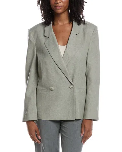 Rmn Studios Boxy Fit Double Breasted Blazer In Gray