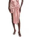 Rmn Studios Luxe Satin Twill Mini Skirt In Pink