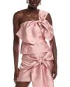 Rmn Studios Luxe Satin Twill Top In Pink