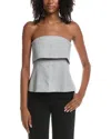 Rmn Studios Strapless Suiting Bodice Top In Gray