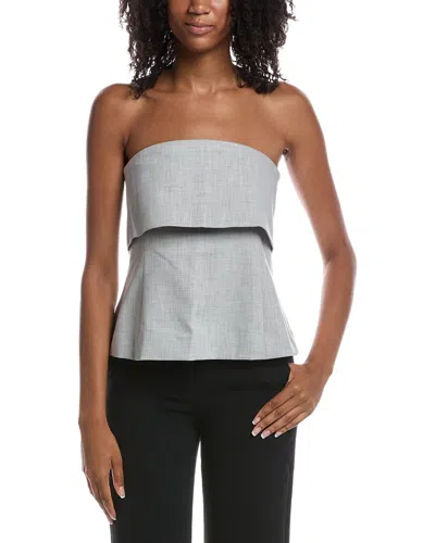 Rmn Studios Strapless Suiting Bodice Top In Gray