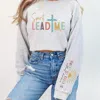 Rmn Wholesale Spirit Lead Me Sweatshirt In Multi In Gray